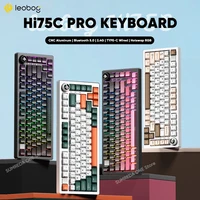 Leobog-Kit de teclado mecánico inalámbrico de aluminio para videojuegos Hi75C, Hi75C Pro, 81 teclas, Bluetooth, 2,4G, teclado para jugadores Hotswap con cable