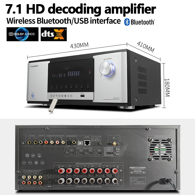 7.1DTS In-wall Home Theater System HD Digital Amplifier Surround Sound Invisible Home Theatre