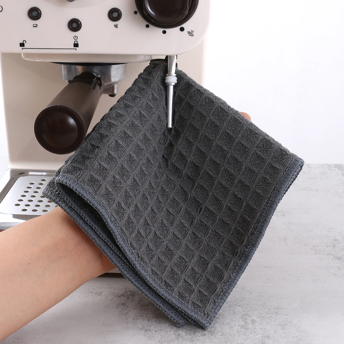 Waffle Pattern Cleaning Cloths Reusable Absorbent Microfiber Cleaning Cloths Lint Free Microfiber Kitchen Towels 4pcs