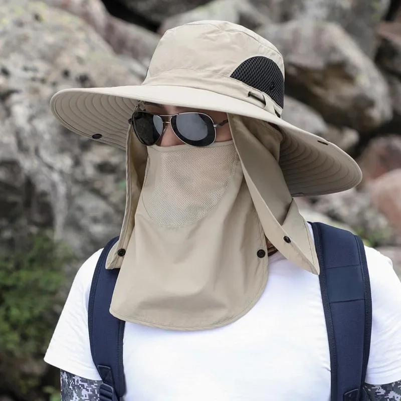 Sombrero de Pesca Plegable con Protector Facial, Cuello y UV - imagen 5