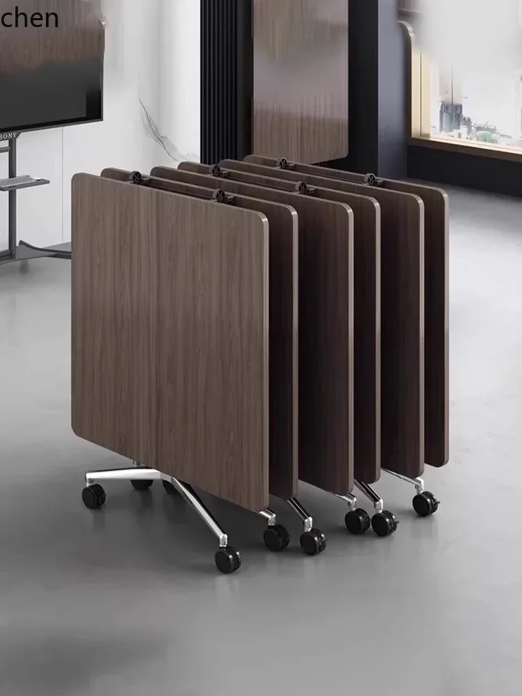 DSA folding conference desk movable long oval conference table splicing combination
