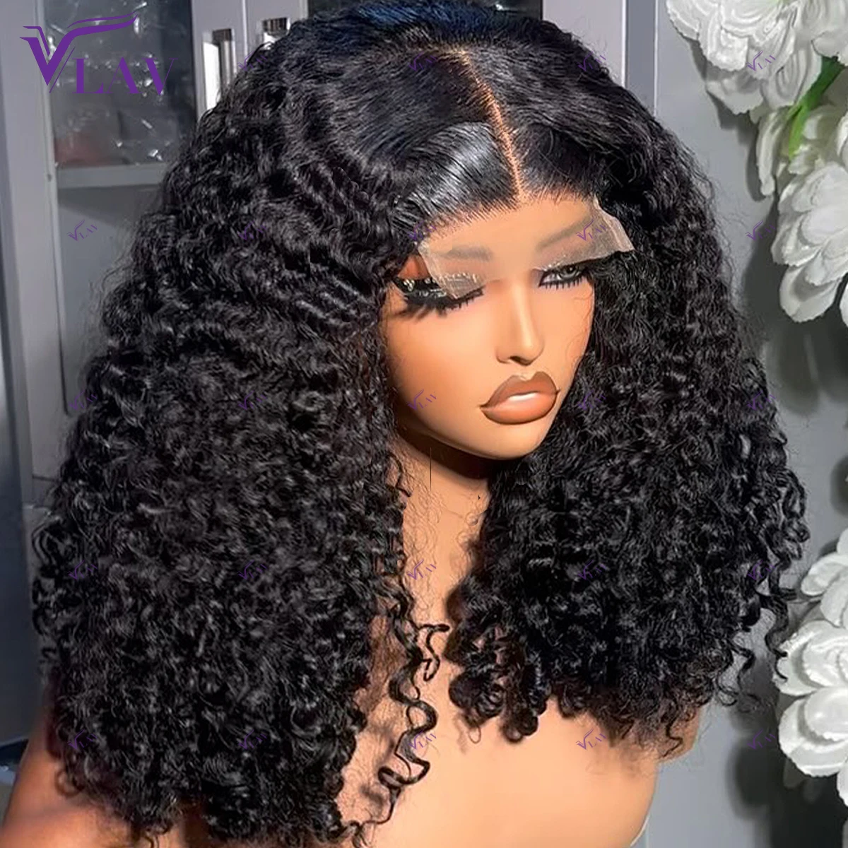 Glueless Wigs Human Hair 13×4/13×6 HD Lace Frontal Curly Wigs 400 Density Curly 360 HD Transparent Lace Wig PrePlucked For Women