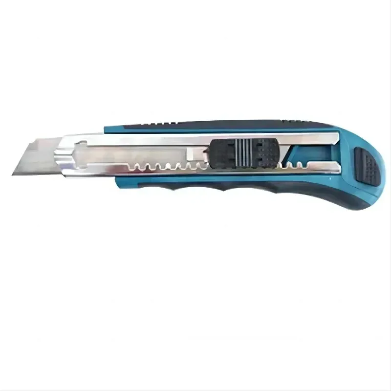 MAKITA ‎D-65713 18mm Slide Lock Snap Off Knife Total 8 Blades Retractable Extra Blades Comfortable Rubber Handle Knife