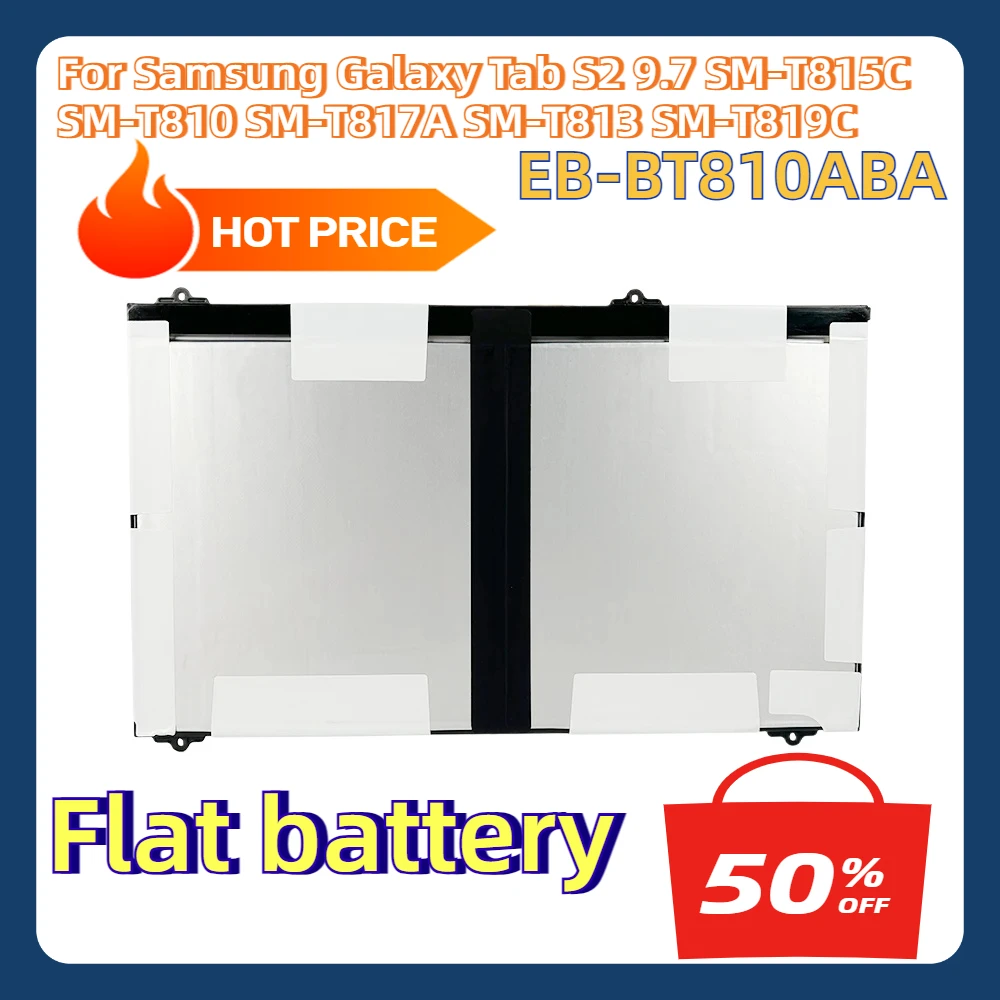 

For Samsung Galaxy Tab S2 9.7 SM-T815C SM-T810 SM-T817A SM-T813 SM-T819C 22.60Wh 5870mAh 4.4V EB-BT810ABA Battery