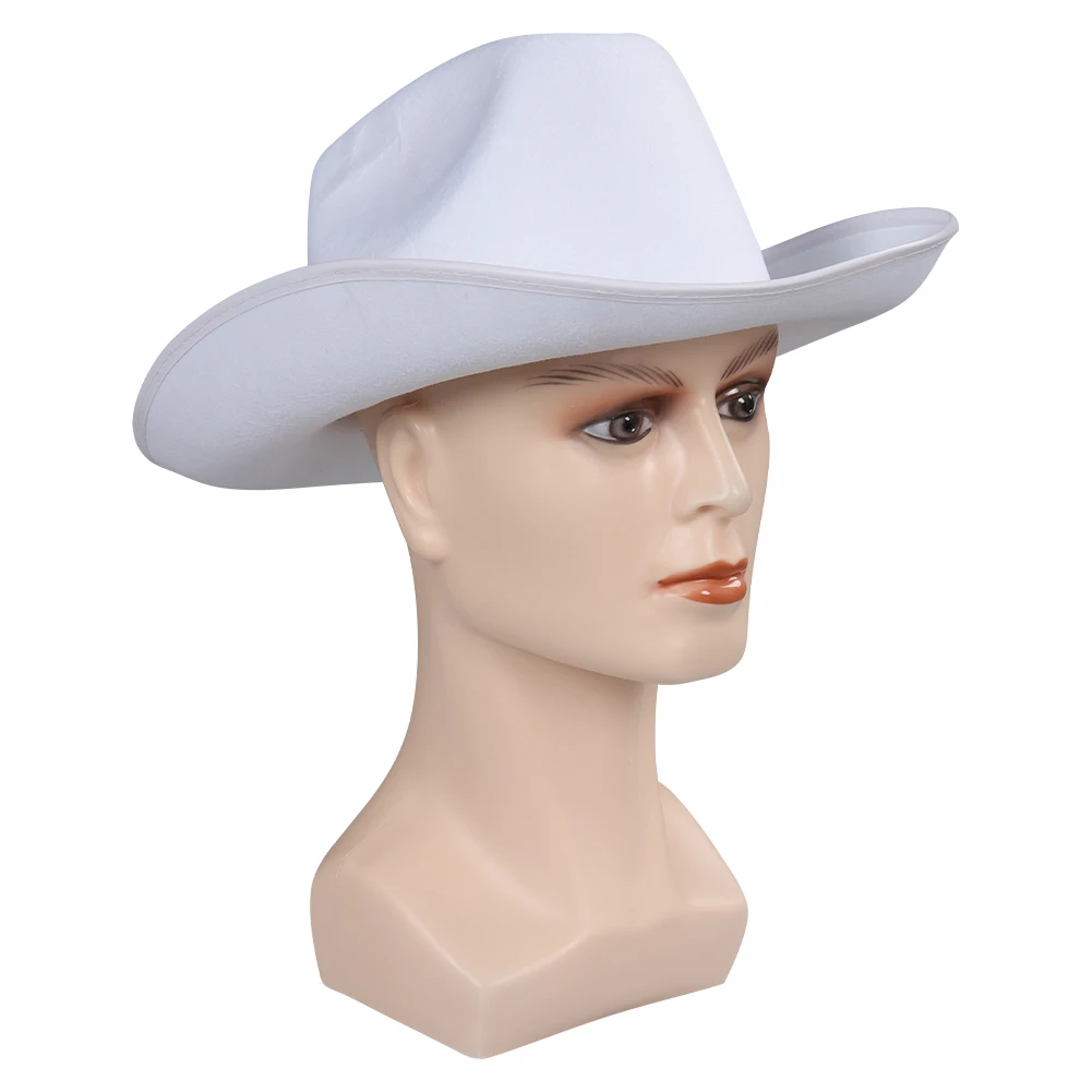 White Cowboy Hat Ken Cosplay Cap Fashion Caps Costume Accessories Adult Men Halloween Carnival Party Disguise Suits Props