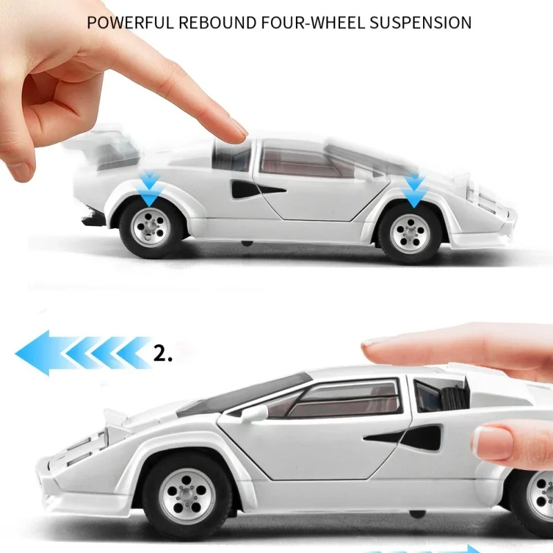 1:24 LP500S Supercar Toy Car Model Wheel Steering Sound and Light Children's Toy Collectibles Birthday Gift