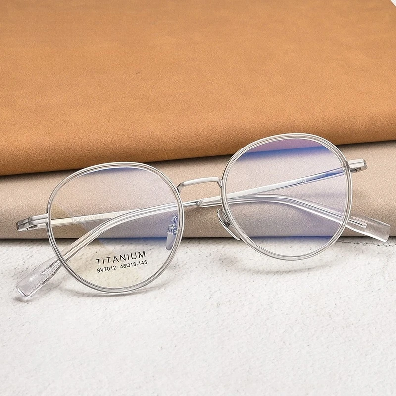 

Handmade Fashion Design Round Acetate & Alloy glasses frame men women optical Myopia Presbyopia Lenses attachment eyewear