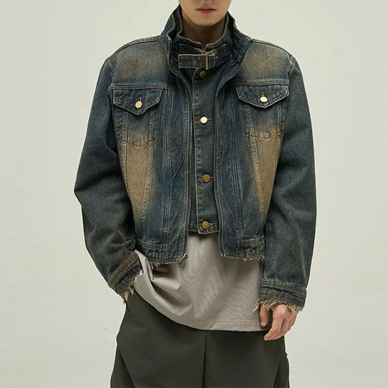 

Women's Fake Two Pieces Denim Jacket Autumn Winter Cardigan Warm Outerwear Female Long Sleeved Versatile Style Thin Coat