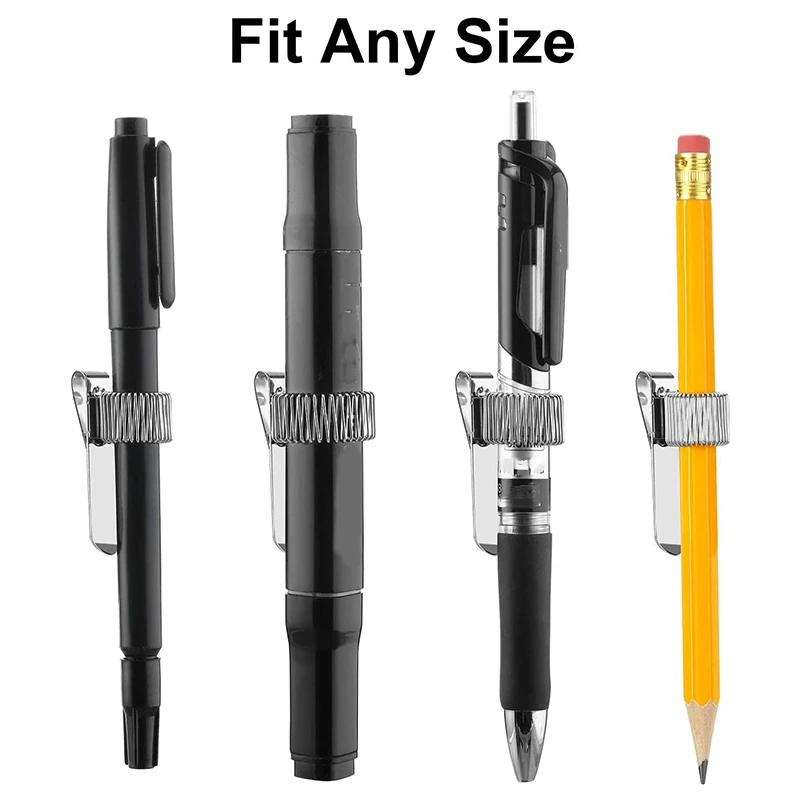 حامل القلم صندوق تخزين حامل القلم للمنزل والمكتب والجيب دفتر ثقب واحد المحمولة تلسكوبي حامل الربيع 12 قطعة