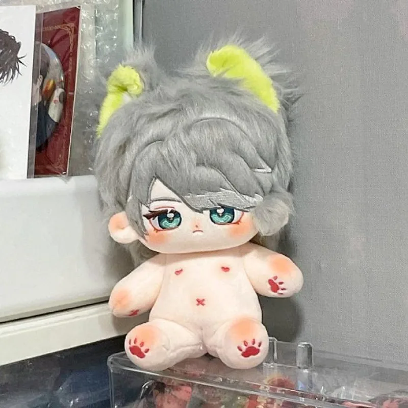 20Cm Permainan Anime Genshin Impact Kawaii Cosplay Tubuh Boneka Katun Lembut dengan Kerangka Alhaitham Model Kartun Mainan Figur Hadiah Penggemar