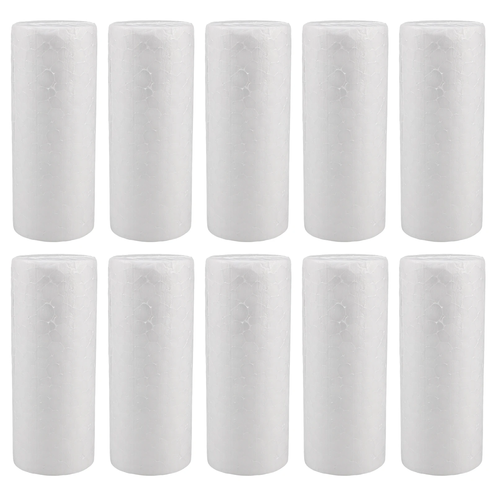 

10Pcs Christmas Foam Cylinders White Polystyrene Tubes 10x4cm DIY Crafting Decorations for Holiday Projects Christmas Foam Balls