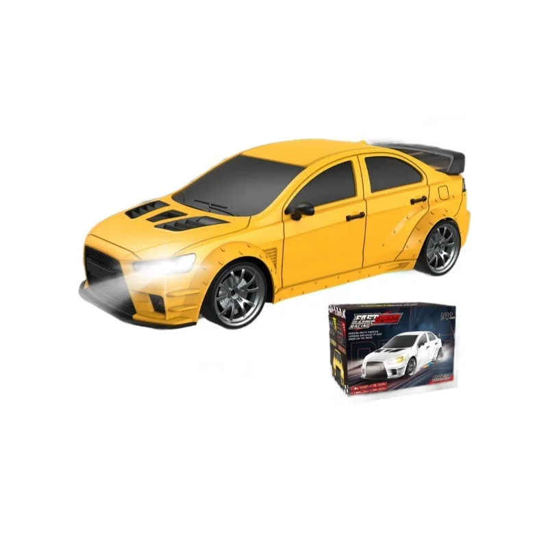 RC1 ad alta velocità: auto da deriva telecomandata a quattro ruote motrici con luci a LED giocattolo modello da corsa con frequenza 2.4G per bambini