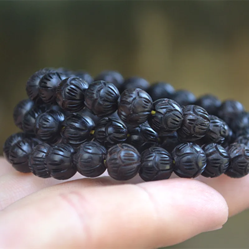 

Новогодние ювелирные аксессуары 8/10 мм, черное черное дерево, свободные бусины, кулон