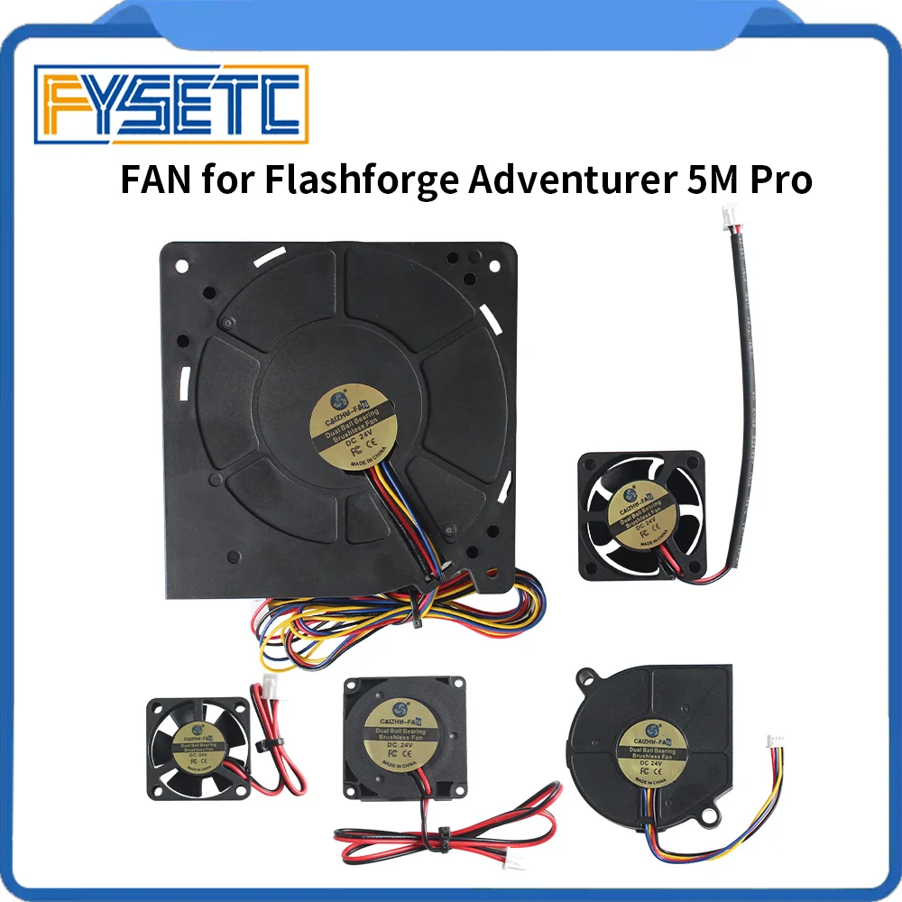 For Flashforge Adventurer 5M Pro 3010/4010/4020/5015/12032/5020 Fan 24v Fast Heat Dissipation for 5M Pro Hotend board