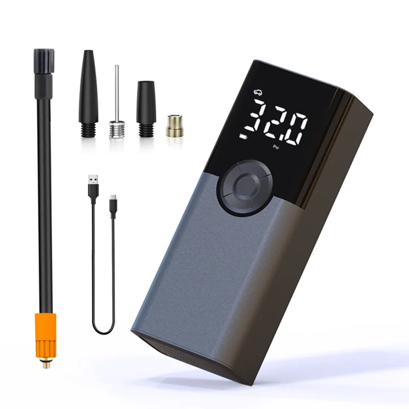 

Простой ручной многофункциональный насос с беспроводной зарядкой и цифровым дисплеем с подсветкой для автомобиля, мотоцикла