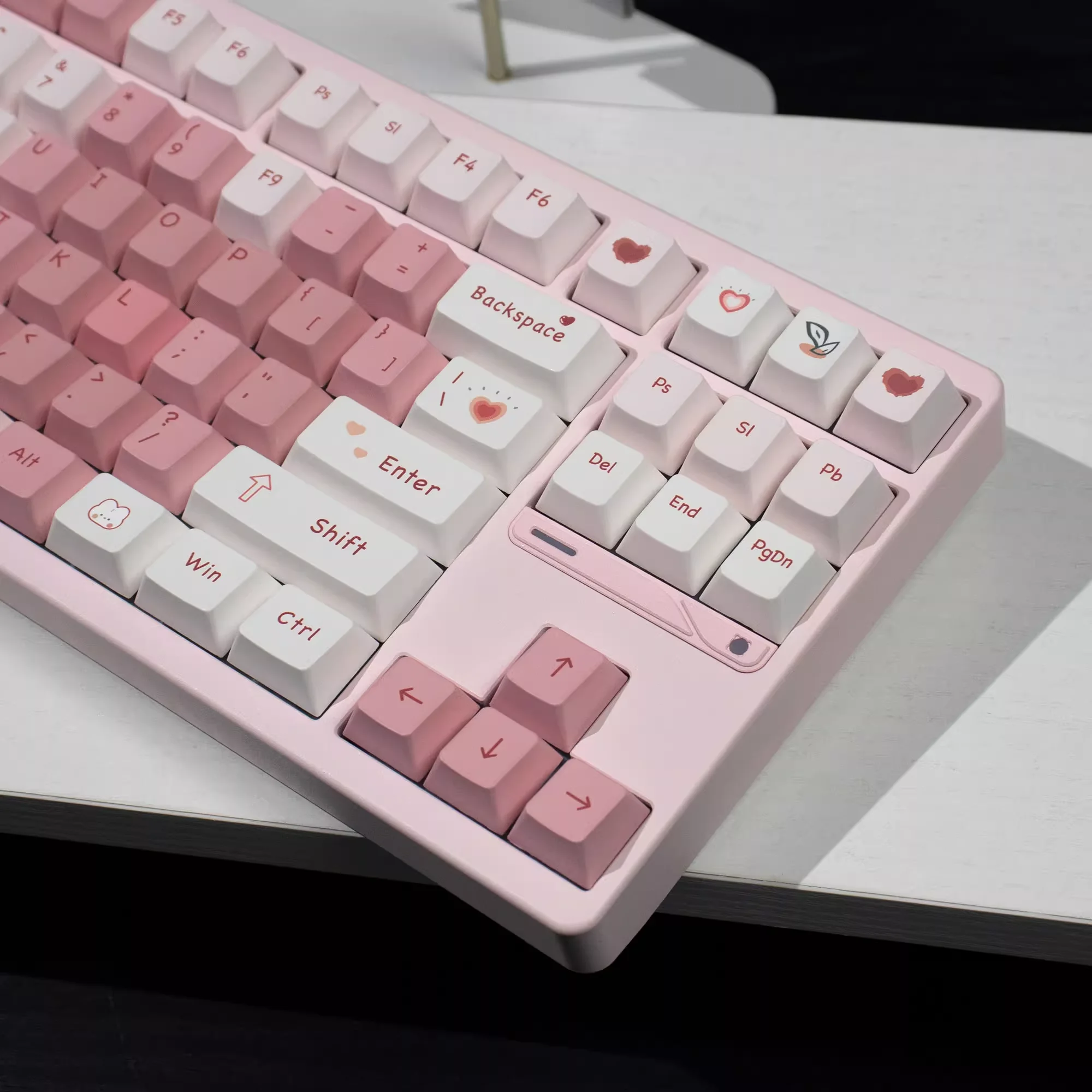 129Keys Pink Peach Keycaps DIY Cherry Profile PBT Key caps for Mechanical Keyboard Keycap Personalize Custom Key cap