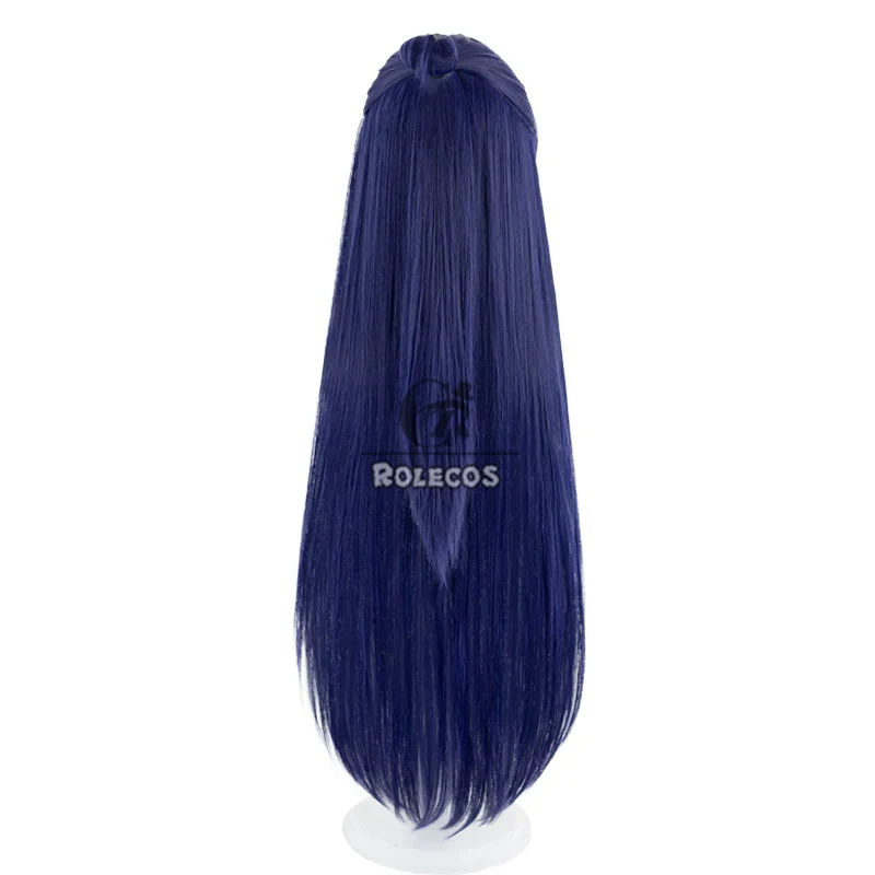 ROLECOS Capelli sintetici Gioco LOL Immortal Journey Irelia Parrucche Cosplay Irelia Halloween Parrucca lunga 100 cm blu scuro Capelli sintetici