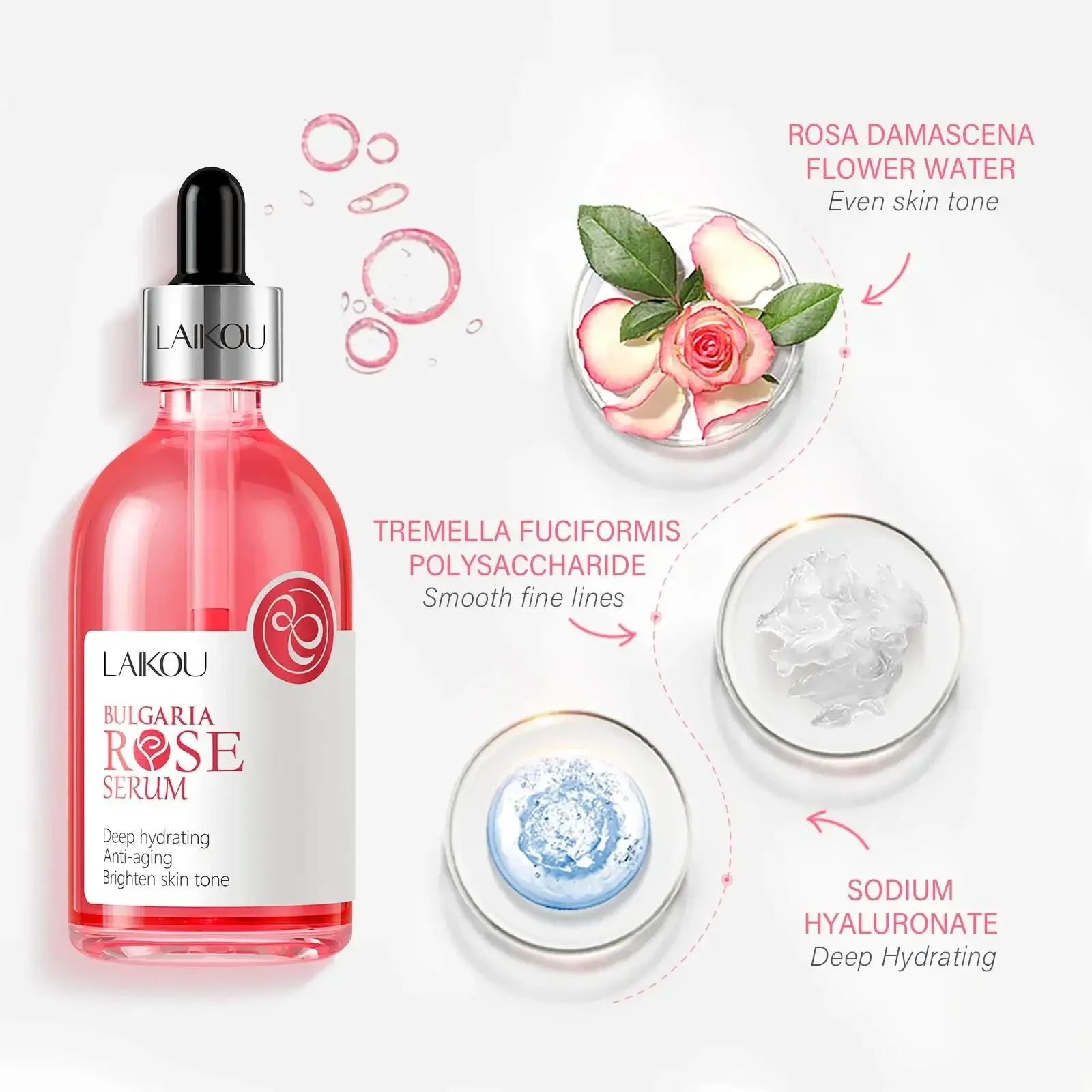 Swiss Anti Aging Face Serum 100ml VC Niacinamide Rosehip Hyaluronic Acid Blueberry Extract To Brighten And Moisturize Skin
