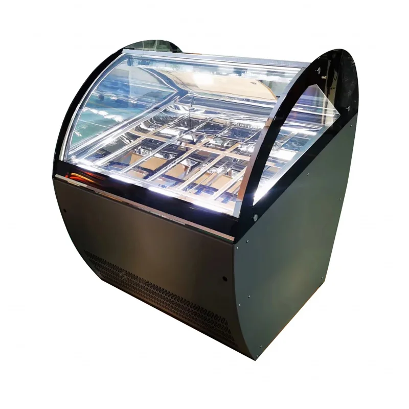 custom.Hot Sale Commercial Single-Temperature Stainless Steel Glass Display Refrigerator 10-24 Pans Refrigeration Equi