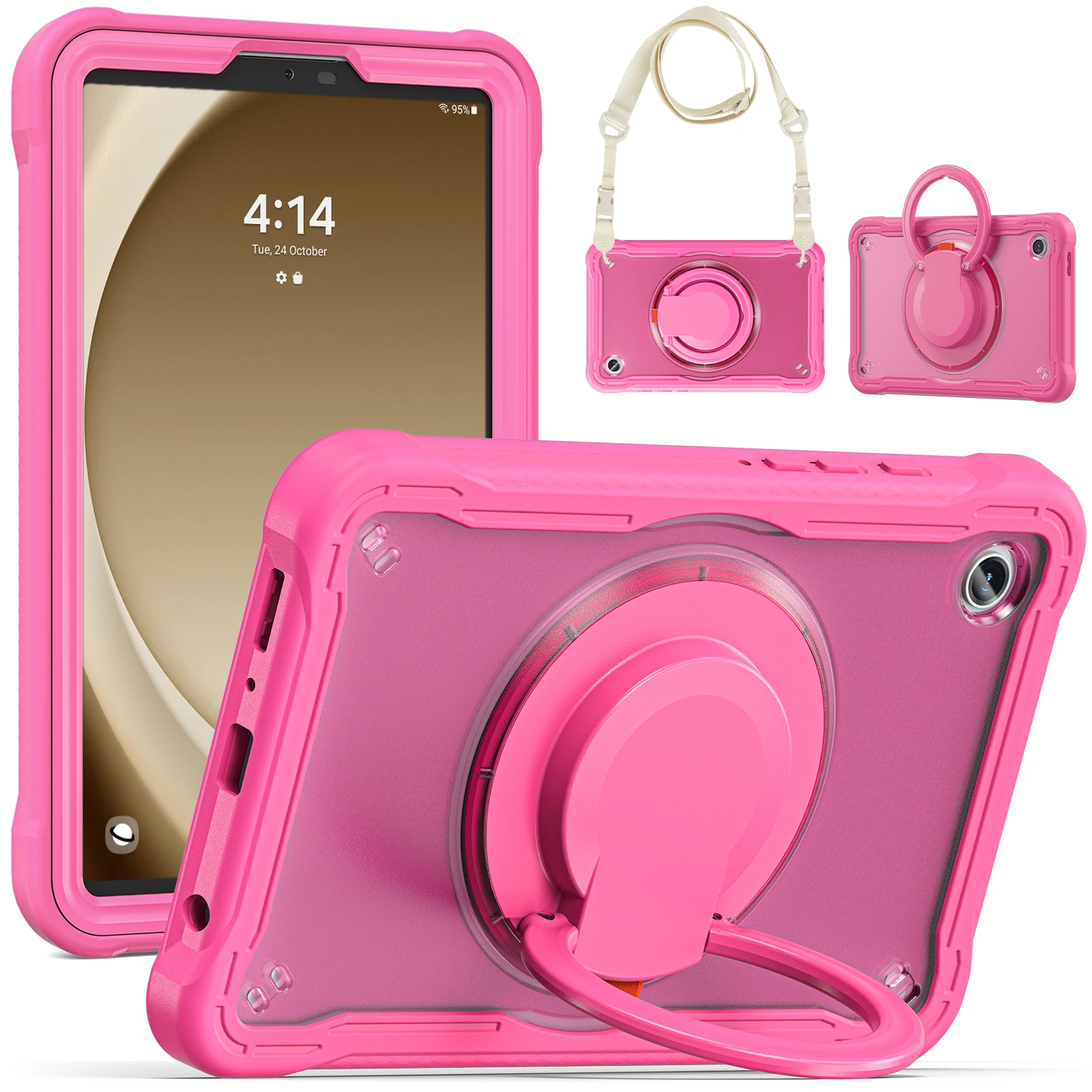 

360 Rotating Stand Case For Samsung Galaxy Tab A9 8.7'' 2023 Tablet Cover for Samsung Galaxy Tab SM-X110 X115 X117 Protect Cover