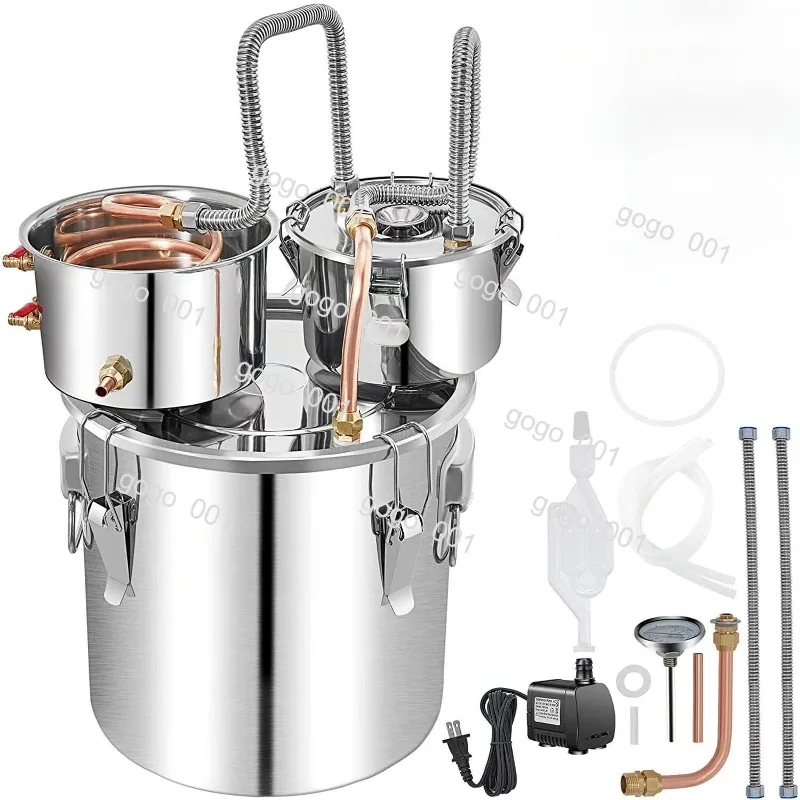 Home Distillery Kit All-in-One, Stainless Steel Moonshine Still for Fruit  Essential Oil, Brewing Equipment