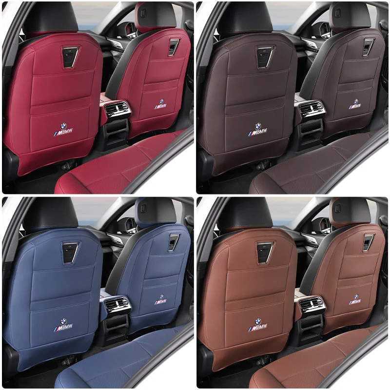 BMW 2024 New 5 Series 530li/525li Embroidery Car Interior Supplies Rear Seat Kick Mat I5 Child Protection Mat For BMW X5 M5 G60