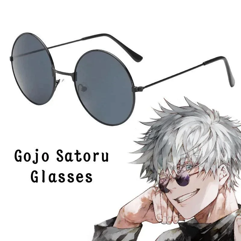 Wysokiej jakości okulary anime Gojo Satoru Jujutsu Kaisen Gojo Satoru Cosplay Czarne okulary okulary przeciwsłoneczne rekwizyt na imprezę dla mężczyzn i kobiet