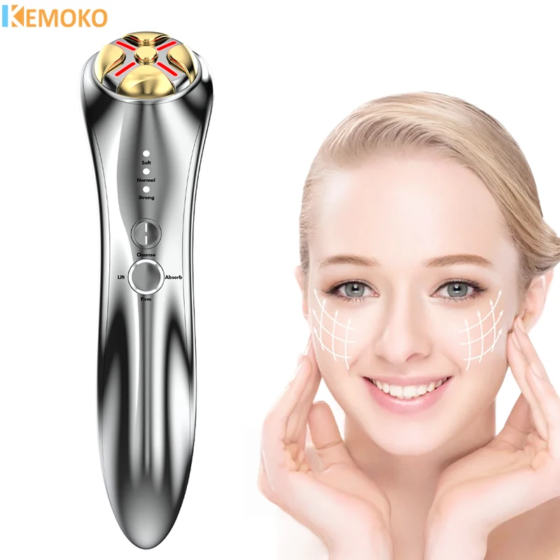 

RF Face Massager Facial Radio Frequency EMS Microcurrent Face Lifting LED Light Therapy Anti-aging Wrinkle Remover Face Skincare