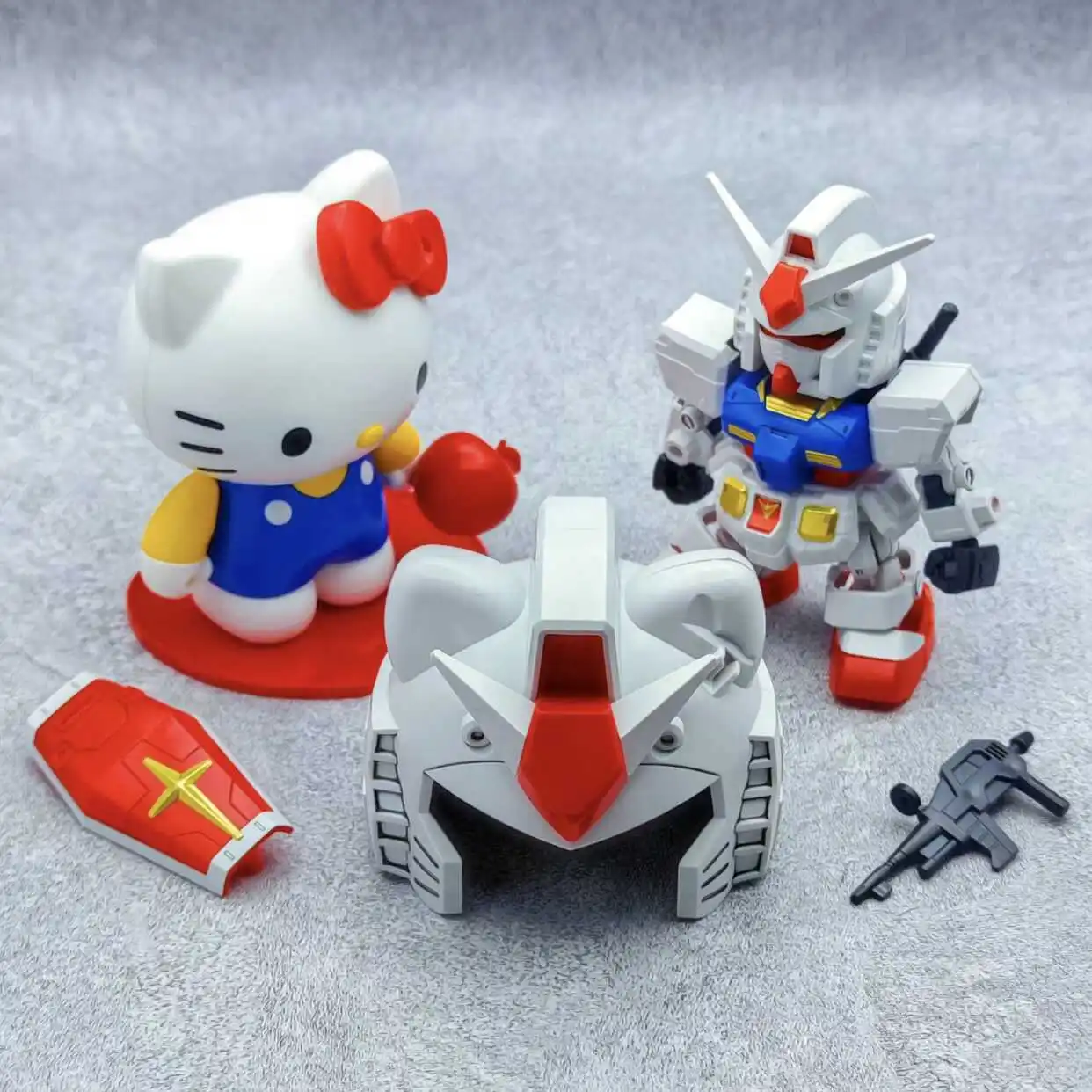 GAOGAO RX-78-2 Hellos Kittys SD SDCS EX Assembly Model EX-STANDARD Movable Joints Collectible Robot Mecha Kits Models toys Gifts