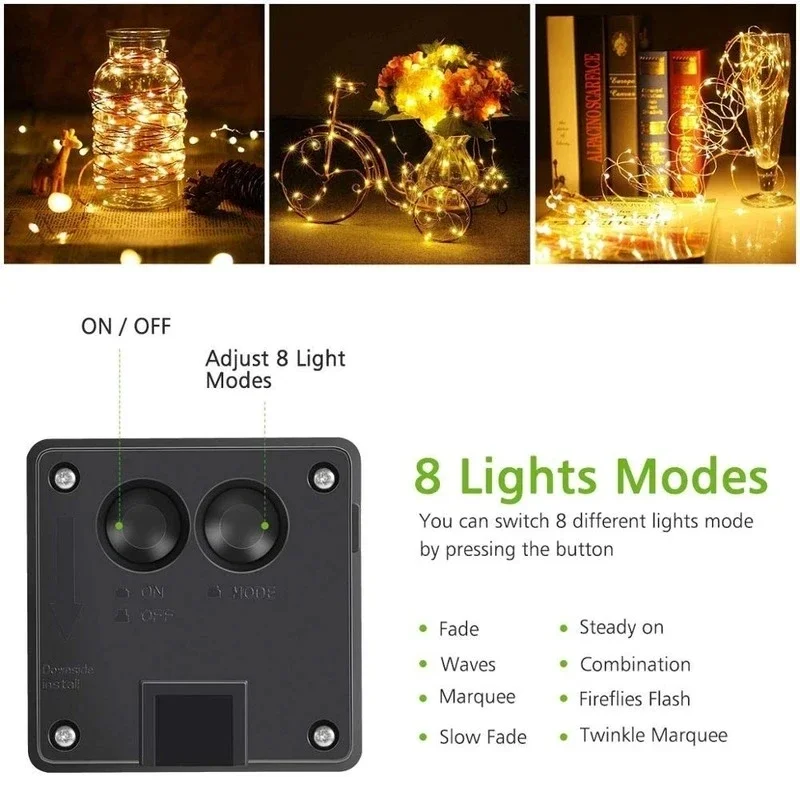 32M300Leds Solar LED Light Outdoor Festoon Lamp Garden Solar Fairy Light String Waterproof Christmas Garden Decoration Outdoor image 6