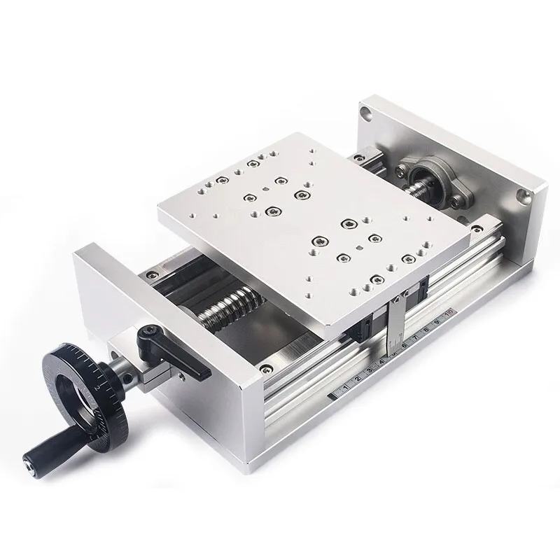 

X-Axis Guide Rail Ball Screw Fine-Tuning Sliding Table Precision Hand-Crank Heavy-Load Linear Stroke 100mm