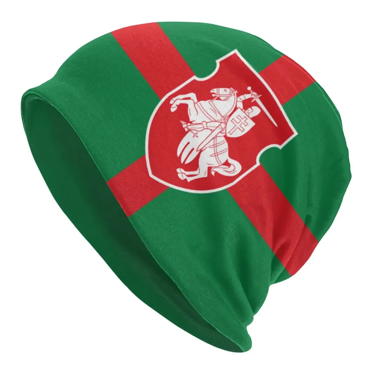 Custom Unisex Warm Knit Hat Men Coat Of Arms Belarus Flag Fashion Beanies Caps Adult Belarusian Patriotic Beanie Hats Ski Cap