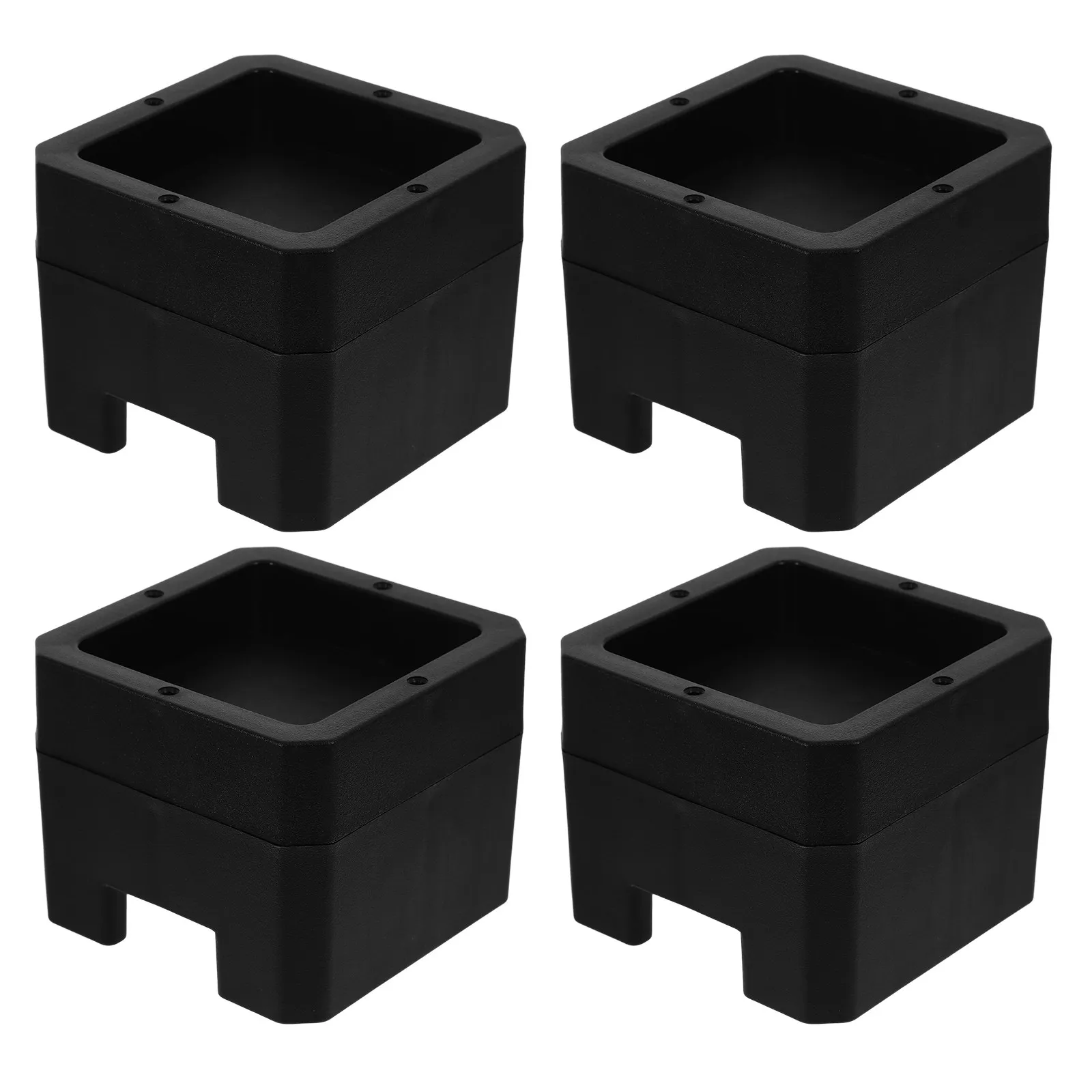 4Pcs Bed Risers for All Bed Leg Types Non-Slip Height Increasing Furniture Lifters Storage Space Floor Protector Minimalist