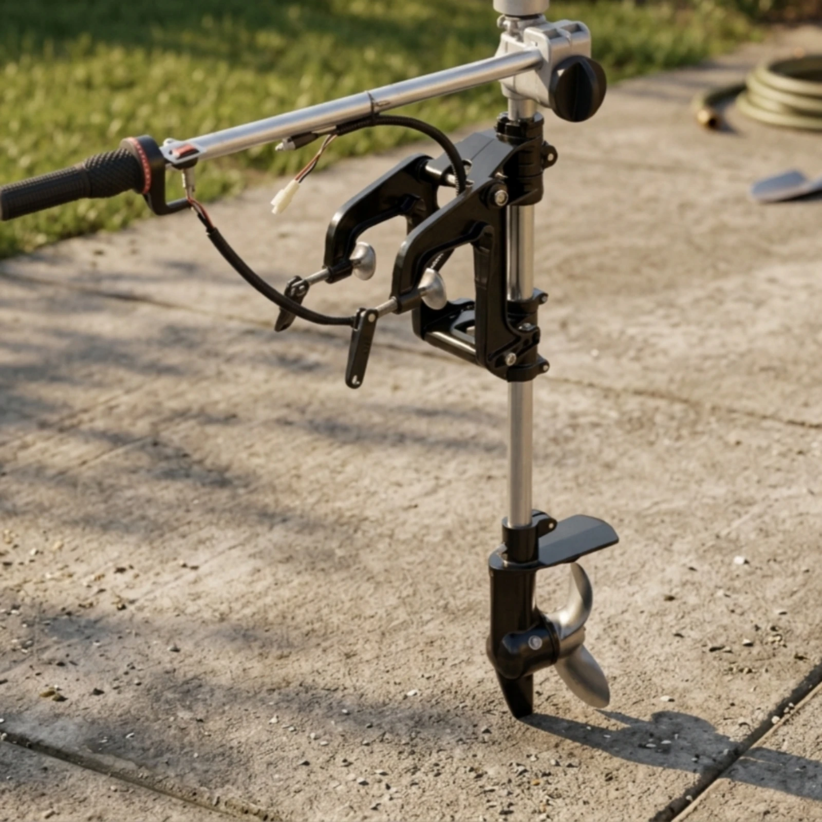 Propeller Bracket with Handle Adjustable Boat Propeller with Bracket Manual Easy to Install for Boaters, Kayak