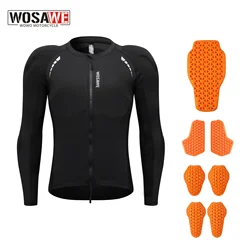 WOSAWE Men's Motorcycle Jacket Mesh Breathable Black Motorcycle Clothing Summer Men Sportswear Racing Equipment