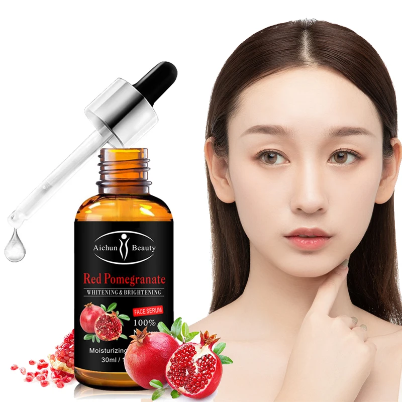 30ml Red Pomegranate Fresh Moisturizing Facial Essence Deeply Nourishes Fine Lines Oil Control Face Sreum Shrink Pores Skin Care