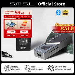 SMSL D10 Portable USB Headphone Amplifier DAC Chip 2*CS43131 3.5mm 4.4mm Balanced Dual Jack DSD256 32bit/384kHz 500mW 121dB