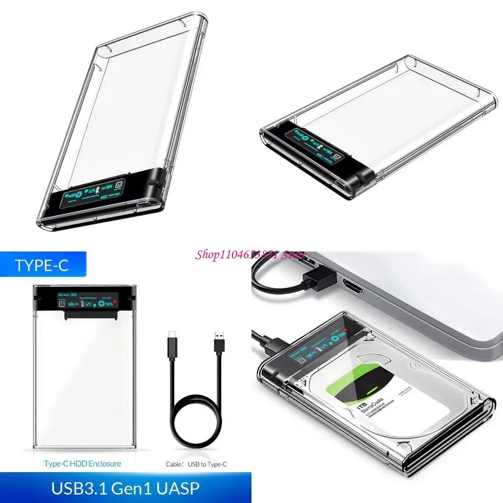 2.5inch Hard Drive Enclosure USB3.0 to SATA Hard Drive Case 2.5inch SSD 2.5inch Hard Drive Enclosure Case