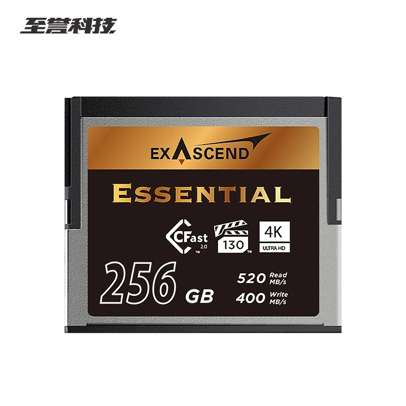 Original Exascend Essential Series CFast 2.0 128GB 256GB VPG 130 Memory Card 512GB 1TB Read 520MB/s CFast Type I For 4K Camera