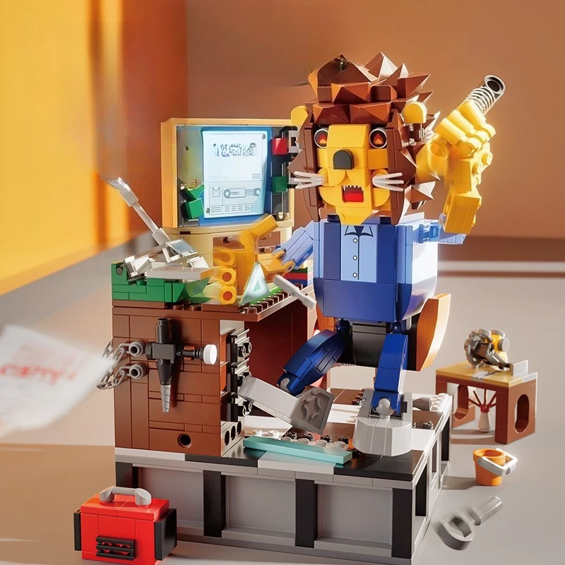 

SEMBO Brain-exploding Programmer Building Blocks Assembled Violent Siege Division Trendy Educational Toys Desktop Ornaments