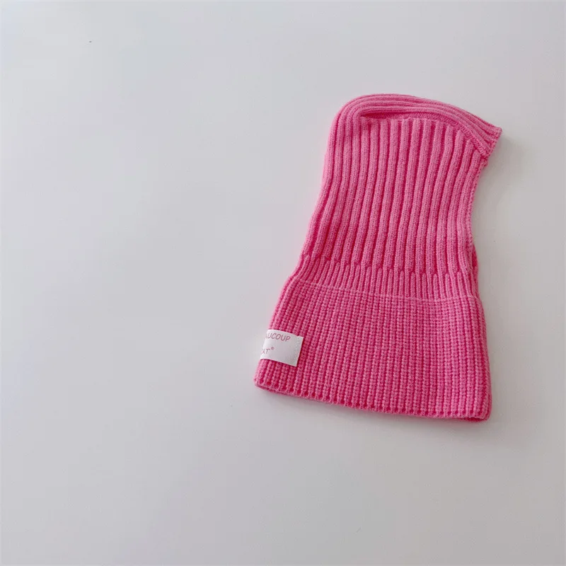MILANCEL Baby-Strickschal mit Kapuze, warm, einfarbig, einteiliger Schal und Mützen für Kleinkinder, Kinderzubehör – Detail 10