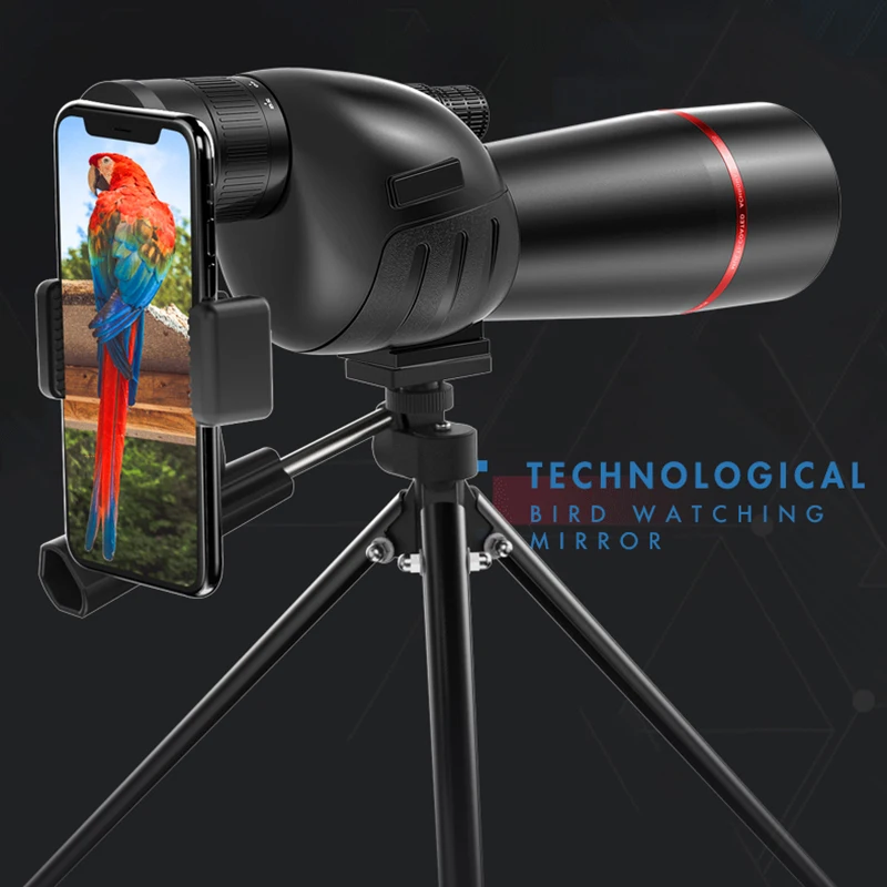 25-75X60 Zoom Telescope C60 Powerful Monocular Bak4  Waterproof Anti-Fog Camping Bird Watching Landscape Telescopes for Phone