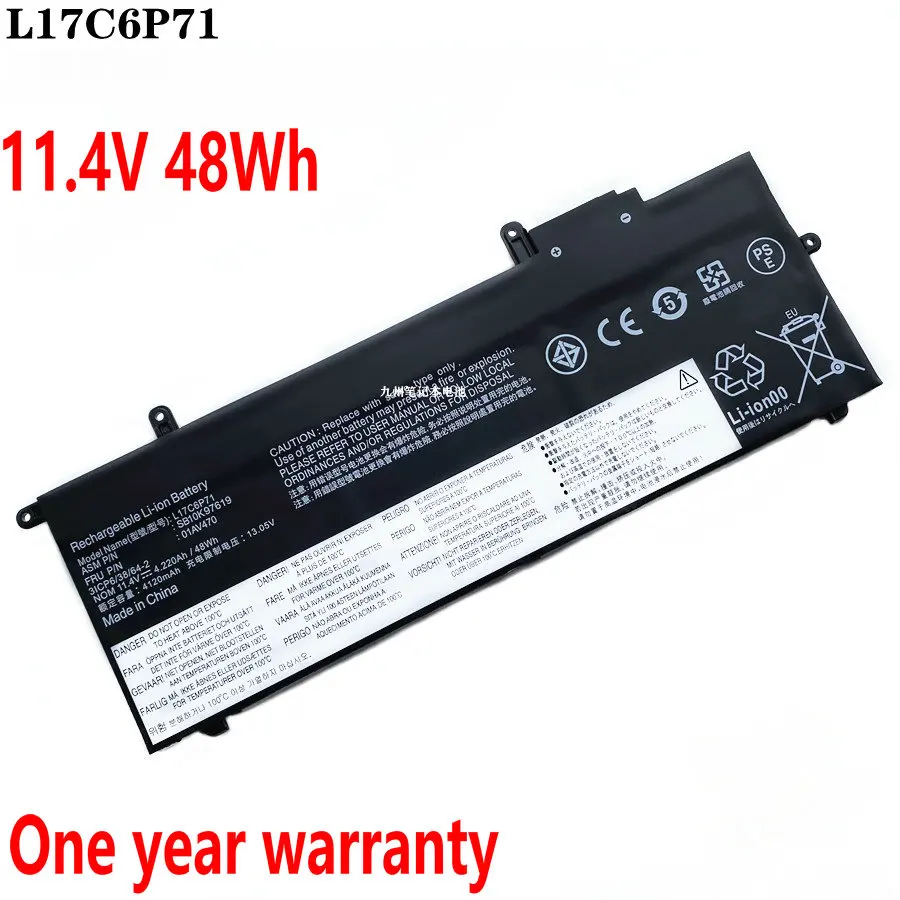 New L17C6P71 L17L6P71 L17M6P71 Laptop Battery For Lenovo ThinkPad X280 01AV470 01AV471 01AV472 SB10K97617 SB10K976