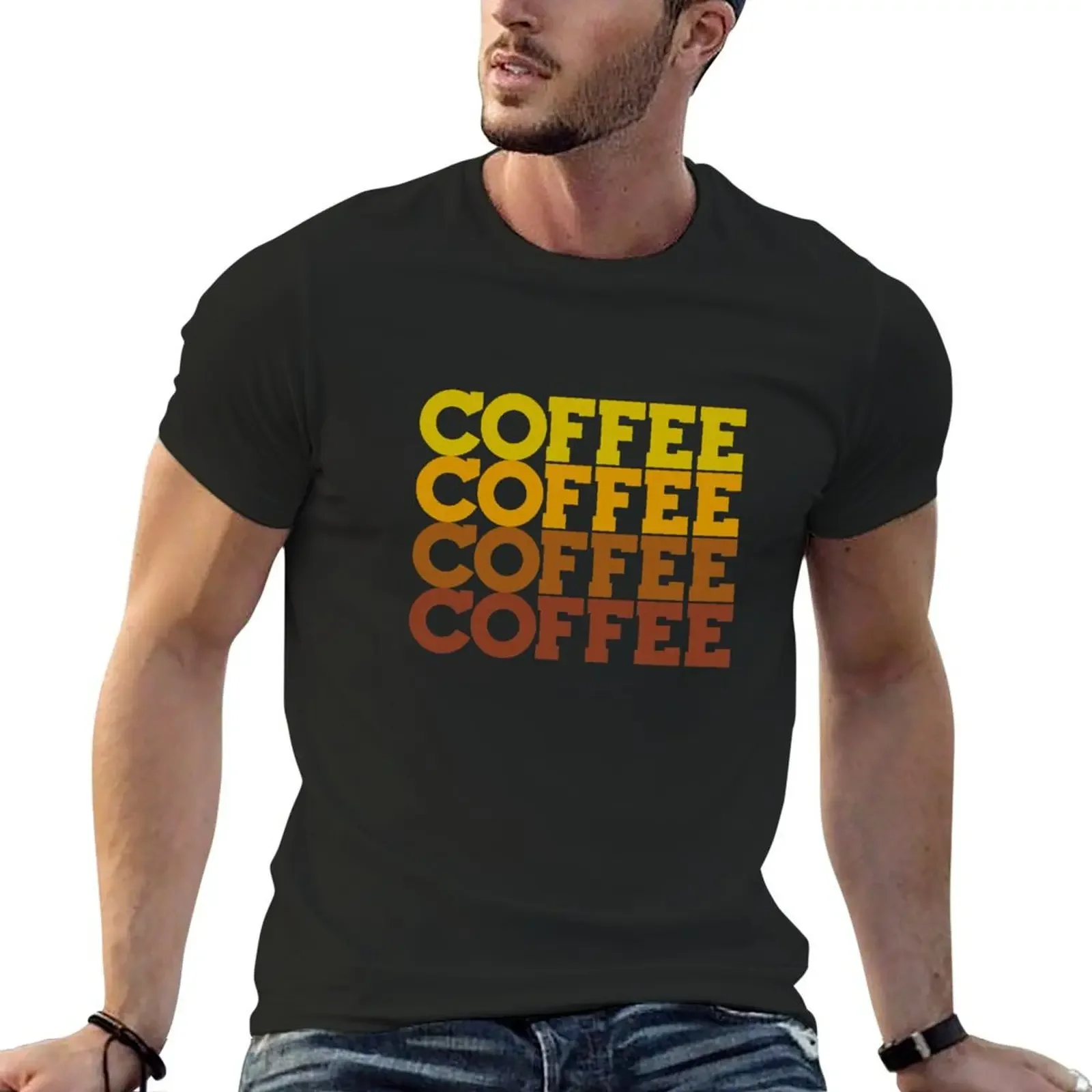 Coffee Lover Coffee Stack - From Beans to Brew T-Shirt summer clothes quick drying boys animal print plain black t shirts men