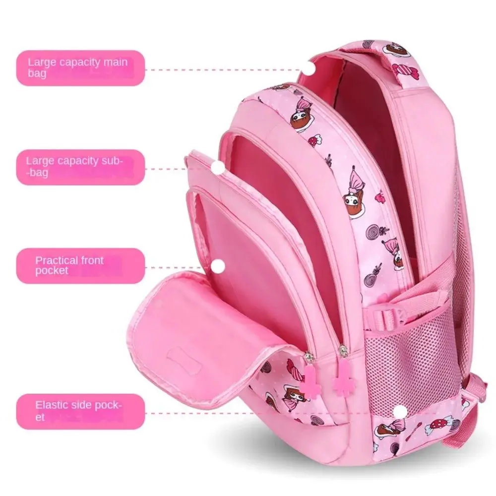 Princess Style Large Capacity Primary School Bag Water Resistant Single Shoulder Canvas Bag Fashionable And Practical
