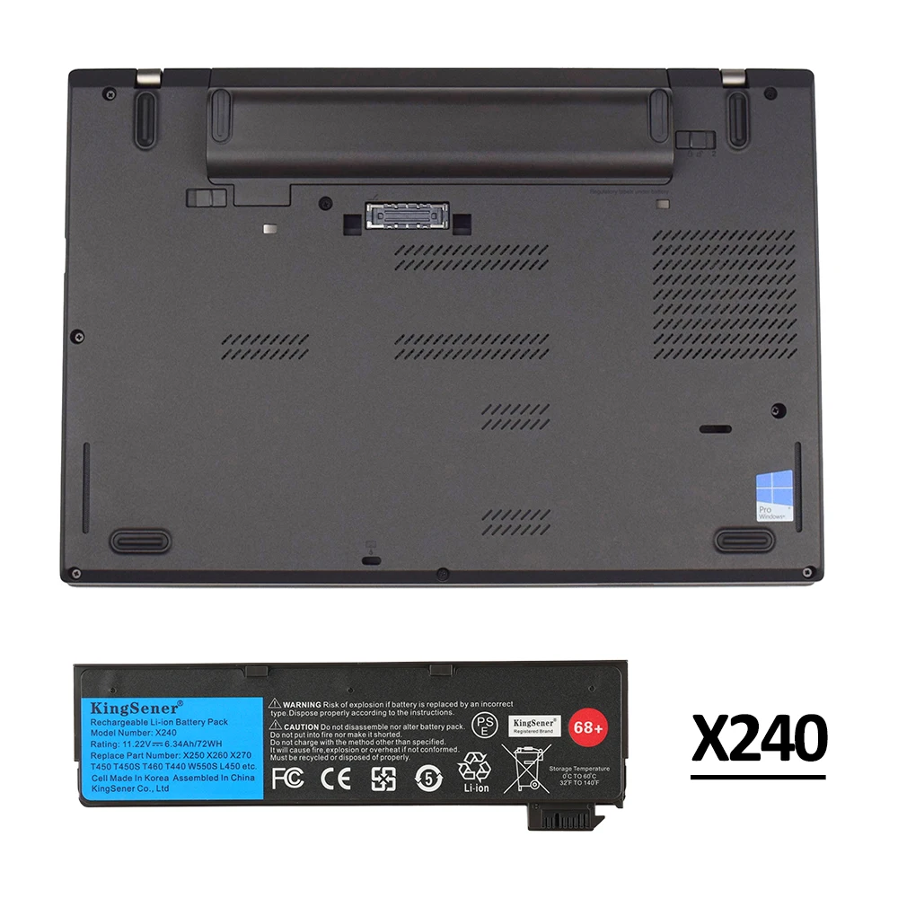 KingSener Batteria Del Computer Portatile Per Lenovo Thinkpad X270 X260 X240 X240S X250 T450 T470P T440S K2450 W550S 45N1136 45N1738 68+