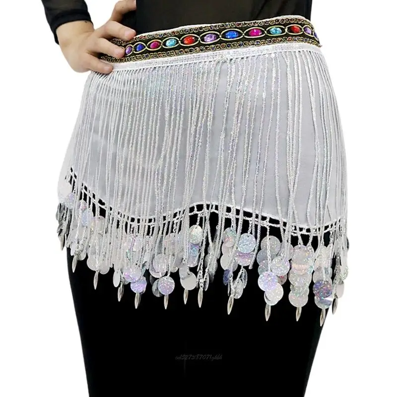 X5XA Phối Ren Kim Sa Lấp Lánh Mini Múa Bụng Hông Khăn Bellydance Quấn Váy Múa Bụng Trang Phục Nữ Cô Gái Quà Tặng