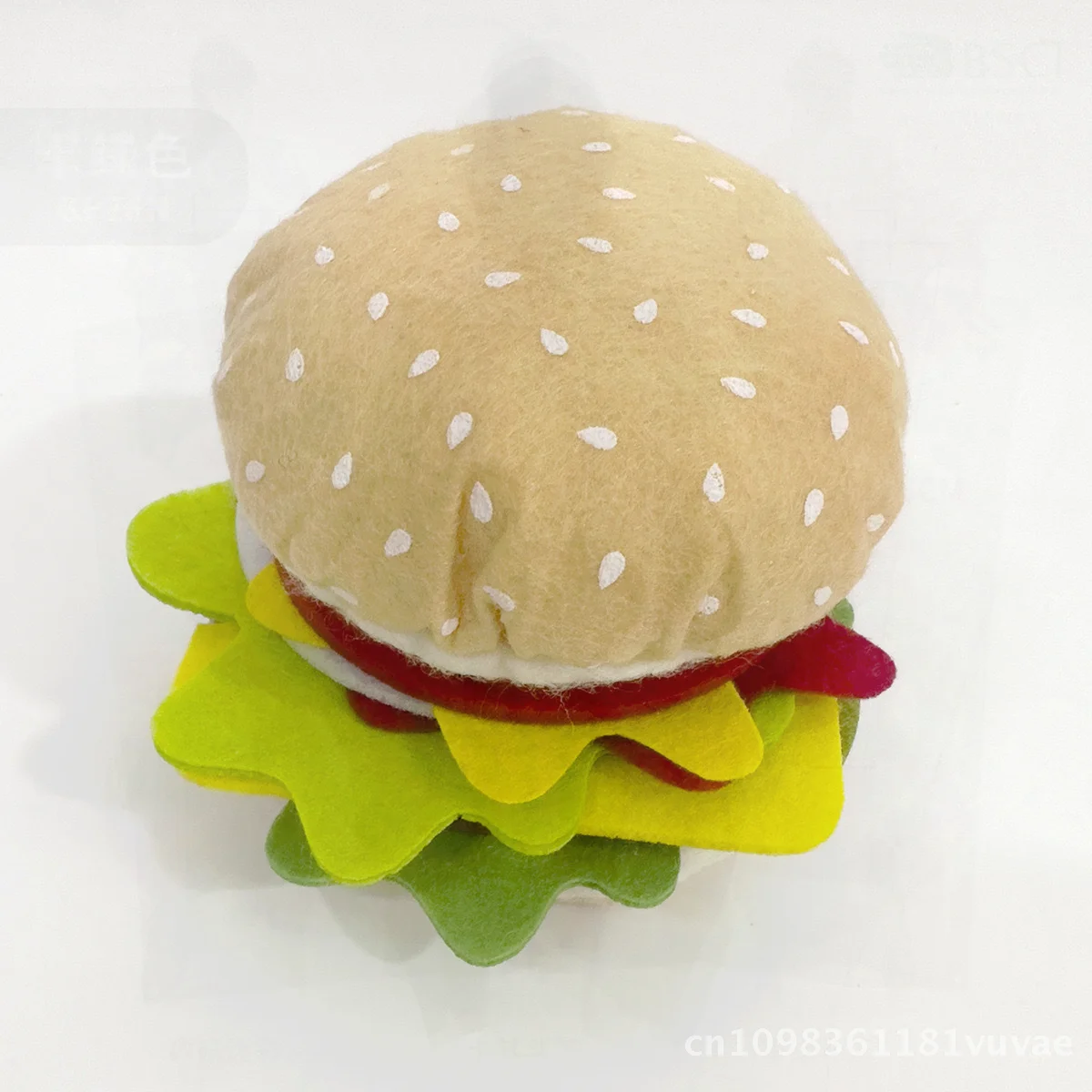 Juego de sándwich de hamburguesa de tela de fieltro DIY, 28 piezas, casa de juegos de cocina de simulación, juguetes para bebés de 0 a 3 años