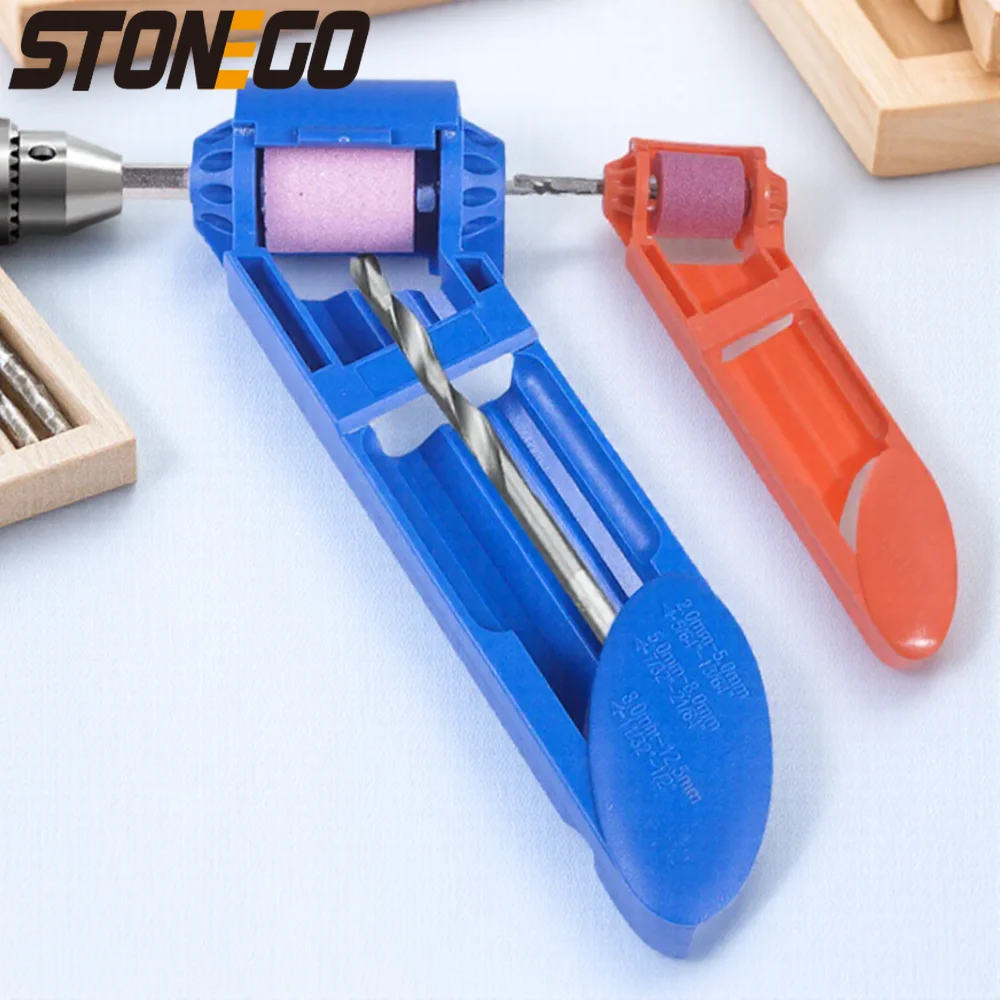 

Портативная точилка для сверл Stonego, корундовый шлифовальный круг, инструмент для спиральных бит от 2,0 до 12,5 мм