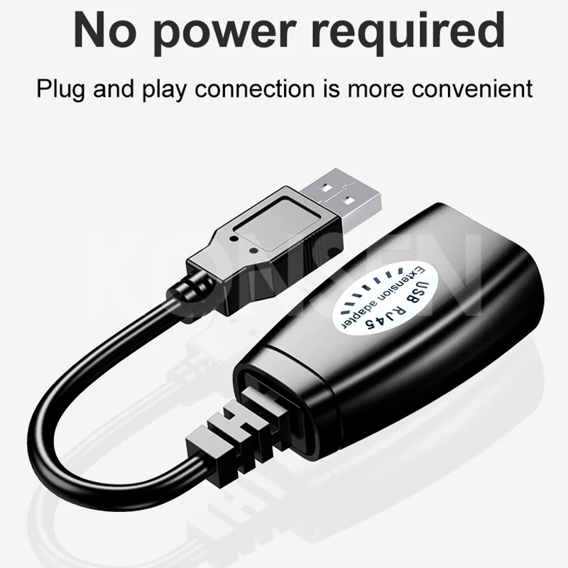 USB-удлинитель, адаптер 50 м, один RJ45 Ethernet CAT5E 6 до 150 футов, кабель USB 2,0, удлинитель, адаптер для ноутбука, видеорегистратора, мыши